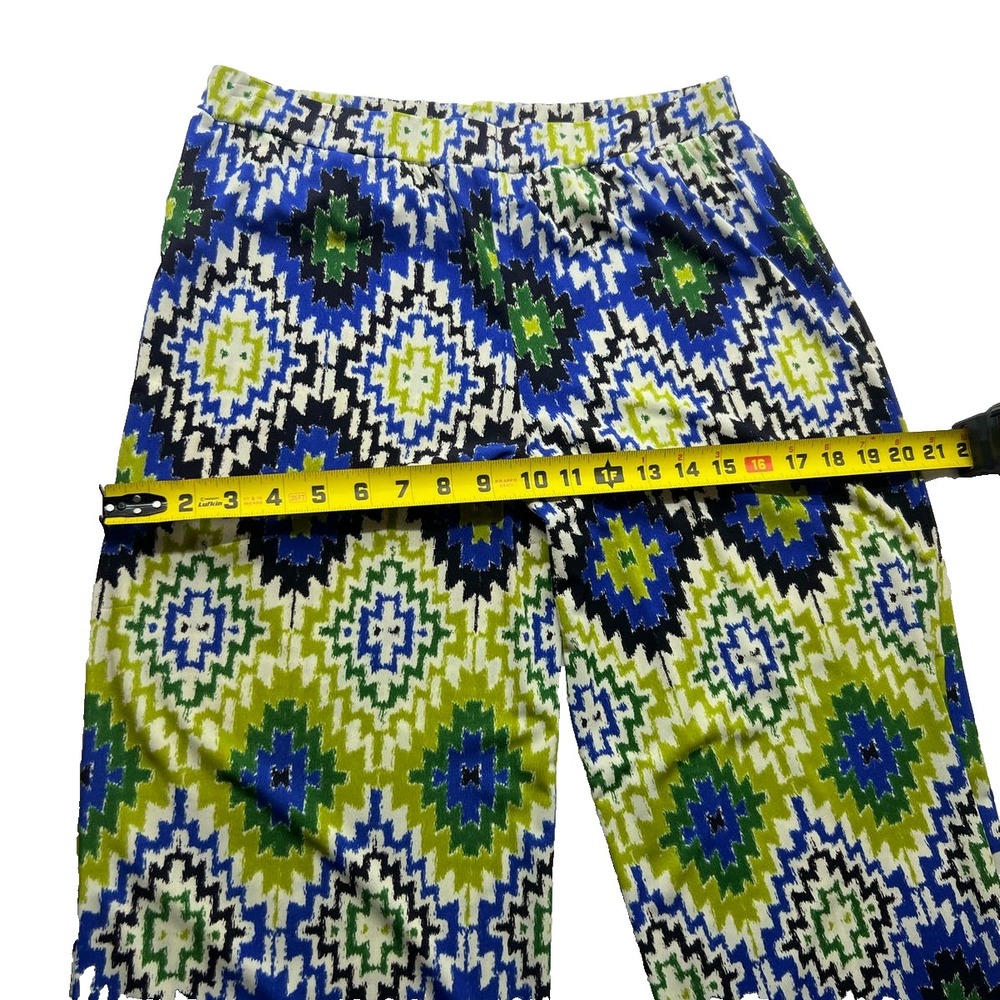 CHA CHA VENTE Womens Wide Leg Pull On Elastic Waist Pants M Hippy Psychedelic - Picture 8 of 10